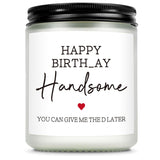 Aecthrills Boyfriend Birthday Gifts For Boyfriend, Husband Birthday Gifts For Men Him Birthdays Gift Ideas - 7 Oz Lavender Scented Candles (Happy Birthdays Handsome)