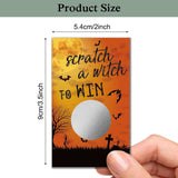50 Pack Halloween Theme Scratch Off Game, Spider Witch Bat Halloween Scratch Card For Baby Shower Halloween Party Game Lottery Games Group Games Family Activity, Bridal Shower Activity And Idea