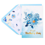 Happy Mothers Day Card For Mom - Flower Mothers Day Gift Card For Mom From Daughter Son Kids, Moms Greeting Cards With Unique Envelope