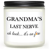 Gifts For Grandma, Grandma'S Last Nerve Lavender Soy 7 Oz Candle, Best Grandmother Gifts Ideas For Birthday Mother'S Day(White)