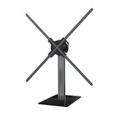 3Dhologramfan Desktop Stand With Tempered Glass Base And Aluminum Alloy Frame, Suitable For 27.5" Or Smaller Fans(Desktop Stand (Height 15"))