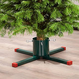 Christmas Tree Stand For Live Tree, Heavy-Duty Metal Christmas Tree Holder With Spike For 2-6Ft Tall Fresh Tree, Christmas Tree Base Stand For Real Tree, Seasonal Decor (Green)