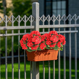 Artificial Flowers Geranium Bush Begonia Silk Flowers For Outdoor Indoor Artificial Plant Flowers For Patio Lawn Garden Decor (4Pcs Red)