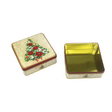 Christmas Metal Cookie Tin With With Lids Xmas Tree Storage Container Tin Containers For Xmas Cookies Candy Brownies Snacks Chocolate Cake Craft Holiday Party Gift Box (Christmas Tree)
