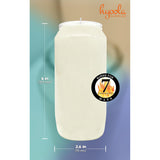 7 Day White Prayer Candles, 3 Pack - 6" Tall Pillar Candles For Religious, Memorial, Party Decor, Vigil And Emergency Use - Vegetable Oil Wax In Plastic Jar Container