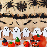 Glitter Halloween Banner Set: Bats, Spiders, Ghosts & 3D Bat Stickers