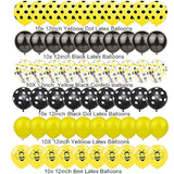 60Pcs Happy Bee Day Balloon Garland Kit Yellow Bumble Bee Balloons Party Decorations