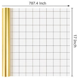 Gold Wrapping Paper Roll - 17 In X 784.4 In (92.6 Sqft) Metallic Gold Solid Color Gift Wrap With Grid Cutting Lines For Christmas, Wedding, Birthday, Valentines Day, Mothers Day, Baby Shower