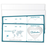 Blue Boarding Pass Gift Ticket, Boarding Pass Airline Tickets Scratch Off Travel Tickets With Envelopes, Scratch & Reveal Surprise Ticket For Anniversary Wedding Birthday Graduation/001(2 Set Diy)