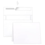 White Blank Cards And Envelopes 5 X 7 Heavyweight Folded Cardstock And Printable A7 Envelopes Self Seal 20 Packs For Greeting Cards, Wedding Invitations, Thank You Cards, Party