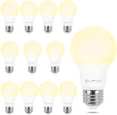 12 Pack A19 Dimmable LED Light Bulbs 9W 60W Equivalent 3000K Warm White 800 Lumens E26 Base