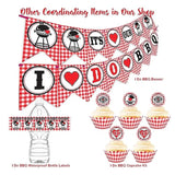 Picnic Happy Birthday Banner - Bbq Birthday Party Pennant - Red Gingha