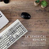 Periboard-106M, Wired Performance Full-Size Usb Keyboard, Curved Ergonomic Keys, Classic Retro Gray/White Color, Us English Layout