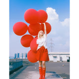 36 Inch Red Balloons - Giant Balloons Jumbo Red Latex Balloon For Garland Or Arch Extra Large Round Balloon For Christmas Anniversary Engagement Wedding Birthday Party Decorations (4Pcs)