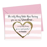 Pregnancy Scratch Off Card For Best Friend New Baby, Scratcher Card For Bestie, Promotion To Auntie Baby Announcement (Grandma)