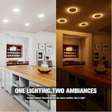 12 Pack 6 Inch LED Recessed Lights with Night Light 5CCT Dimmable Canless Downlights