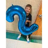 Navy Blue 2 Balloon, Number Balloon 40 Inch, Two Number Birthday Decorations, Second 2Nd Birthday Party Supplies, Number 2