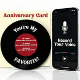 Anniversary Card With Voice Message, Record Anniversary Card With Private Online Page For Audio & Photos For Boy Boyfriend, Unique Love Card For Girlfriend, Romantic Cards For Husband, Valentines Day Gifts For Wife