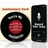 Anniversary Card With Voice Message, Record Anniversary Card With Private Online Page For Audio & Photos For Boy Boyfriend, Unique Love Card For Girlfriend, Romantic Cards For Husband, Valentines Day Gifts For Wife