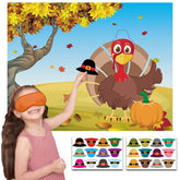 Thanksgiving Party Games Activities For Kids - Pin The Hat On The Turkey Fall Festival Games Party Favors Supplies, Thanksgiving Crafts Gifts For Kids