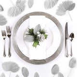 200Pcs Artificial Silk Rose Leaves, Fake Faux Wired Single Leaf For Diy Crafts Floral Arrangements Home Kitchen Wedding Garland Party Decorations (Silver)…