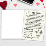 Romantic Valentines Day Card For Him Her - To My Love Valentines Day Gifts