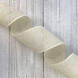 1252.60/10-104 Large Grained Burlap 2.5" X 10 Yd Jute Wired Ribbon, Cr