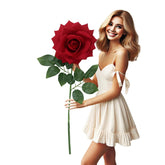 1Pcs 45-Inch Giant Red Rose For Decorative, Wedding Window Display Background Decoration Rose, Valentine'S Day (Red 1)