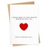 Valentine Day Gifts Card With Handmade Crochet Heart, Happy Valentine'S Day Greetings Romantic Card To Husband Wife, Women, Men, Him, And Her, Romantic Minimalist Love Card With Kraft Envelope