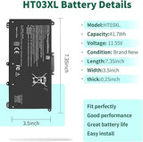 HT03XL 41.7Wh Replacement Battery for HP Pavilion 14 15 17 Series