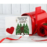 Bigfoot Themed Valentine'S Day Card Set (Set Of 25) Valentine Classroom Sharing Exchange Gift Giving Kids