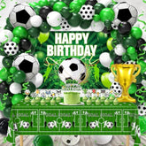 122PCS Soccer Party Decoration Set – Includes Balloons, Banner, Tablecloth & More for Boys' Birthday