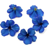 Stargleam 100Pcs/Lot Spring Silk Orchid Artificial Flower Heads Gladiolus Cymbidium Flowers For Wedding Decoration (Royal Blue)