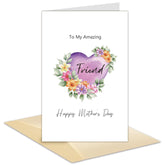 To My Friend Mother'S Day Gift, Mother'S Day Card For Bff Bestie, Heartfelt Card For My Amazing Friend, 1St Year Become Mom Greeting Card