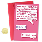 Funny Birthday Card For Mom, Mom Birthday Card For Mother Wife Her, Thank You Card For Grandma Stepmom, Cute Greeting Card For Parents, Mother'S Day Card From Kids
