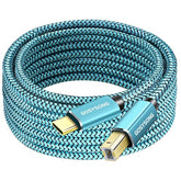 25Ft Usb C To B Printer Cord - High Speed, Compatible With Printer, Scanner, Fax, Piano, Midi Keyboard