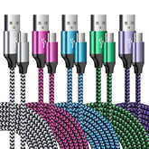 Usb C Cable 3Ft, 5Pack Type C Fast Charging Cable Nylon Braided Android Phone Charger Cord For Iphone 15, Samsung Galaxy S24 A55 A35 A15 A14 A13 5G Z Flip 6/5 A55 A54 A53 S23 S22 Ultra 5G S21 Pixel 8A