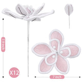 12 Pcs Pastel Christmas Decor Candyland Christmas Poinsettia Tree Decorations Velvet Candy Artificial Flowers Candy Xmas Ornaments For Xmas Decor Supplies(Pink)
