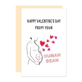 Dad To Be Valentine'S Day Card, Pregnant Mom Valentines Card For Husband, Vday Gift From Wife Baby