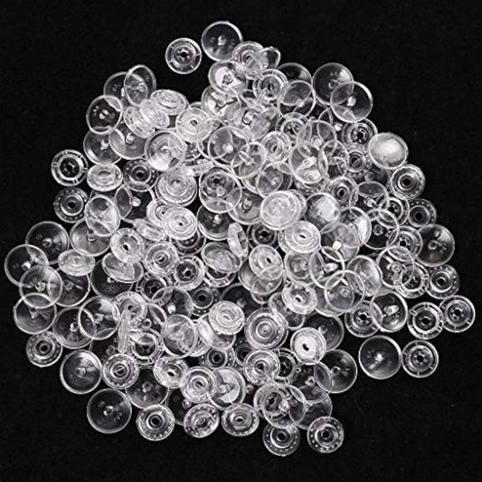200 Sets Clear Snaps For Kam Snaps, Size 20 T5 Resin Plastic Snaps But