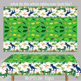 3Pcs Dinosaur Party Tablecloth Dinosaur Birthday Table Cover T-Rex Dinosaur Party Supplies Decorations Dino 1St 2Nd 3Rd 10Th Birthday Table Cloth For Boys-86.6 * 51.2In