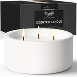 20Oz Large White Scented Candle For Women – Vanilla Dreamscape, 3 Wick Non Toxic Soy Candle, Matte Ceramic Jar, Luxury Home Fragrance, Elegant Winter Décor & Premium Valentines Day Gift