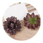 Gray Brown Dahlia Artificial Flowers, 10Pcs Silk Faux Heads, 4.3" Faux Dahlia Heads For Table Centerpiece Floral Arrangements Wedding Party Home Decoration