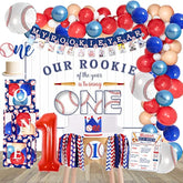 Baseball 1St Birthday Party Decorations, Rookie Of The Year 1St Birthday Decorations, 1St Birthday Party Supplies For Boys, 1St Birthday Boy Decorations