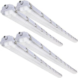 4 Pack 8FT Vapor Tight LED Light Fixtures with T8 Tubes 100W 12500LM 5000K IP65 Surface Mount Lights