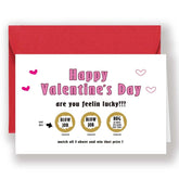 Funny Happy Valentine’S Day Scratch Surprise Card For Him, Cheeky Sweet Valentines Day Card For Husband Boyfriend