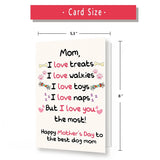 Funny Dog Mom Mothers Day Gifts, Happy Mothers Day Cards For Best Dog Mom