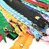 Lace Zippers For Sewing Assorted Lengths 35Cm(13.7Inch) Novelty 20Pcs/