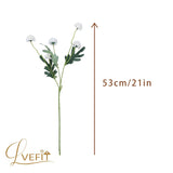 10 Pcs White Kiku Flower Fake Mums Long Stem Flowers,Faux Kiku Flower Bulk,Silk Flowers Mini Chrysanthemum Floral Arrangements,Artificial Flowers Chrysanth Mini Fake Flower
