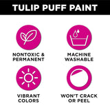 Tulip Puff Fabric Paint Metallic Finish, Permanent Craft Paint for Clothes, DIY Projects, Notoxic, 4 fl oz 3-Pack, Metallic Gold